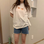 Cat Loaf Print Short Sleeve T-shirt