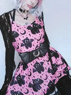 Pink Cat Bat Sling Dress