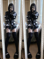 Black Skull Punk Zipper Hoodie