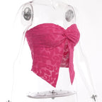 Pink Cropped Tube Top