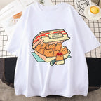 Kitten Nugget Print Short Sleeve T-shirt
