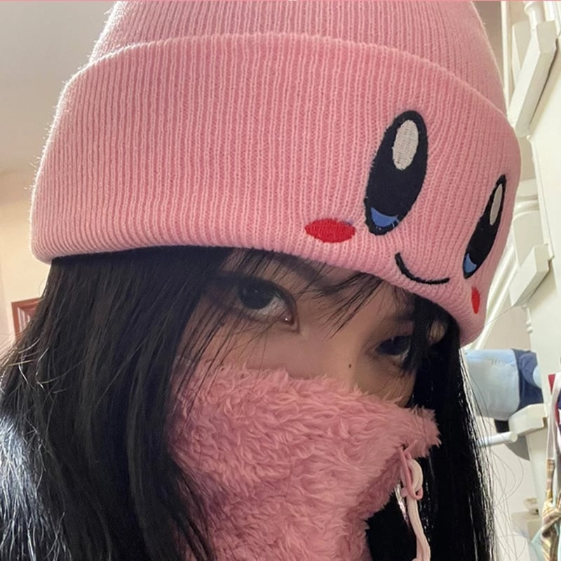 Cute Pink Japanese Anime Cartoon Cosplay Knit Hat Beanie