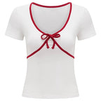 Red Bow Short Sleeve T-shirt