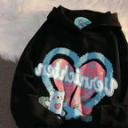 Bear Heart Print Hoodie