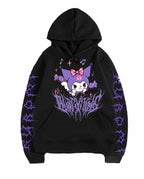 Japanese Anime Print Long Sleeve Hoodie