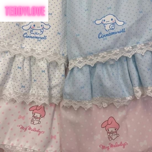 Cute Sweet Pastel Pink Anime Japanese Cartoon Pleated High Waisted Mini Skirt