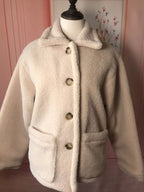 Cute Teddy Fur Coat Thick Autumn Loose Button Plush Jacket E-Girl Kawaii Korean Japanese Harajuku Retro Streetwear Fashion