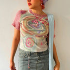 Colorful Y2K Short Sleeve T-shirt