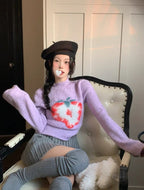Strawberry Turtleneck Sweater