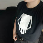 Japanese Anime Superhero Print Short Sleeve T-shirt