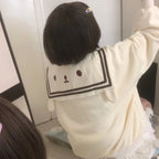 Kawaii Sailor Collar Zip Up Hoodie
