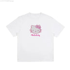 Kitty Cat Anime Rhinestone Short Sleeve T-shirt