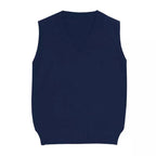 Cute Solid Simple V Neck Knit Vest Sleeveless Oversized Loose Sweater Sweatshirt Pullover Jumper E-Girl Kawaii Korean Japanese Harajuku Streetwear