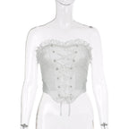 White Bustier Corset Top