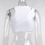 Asymmetrical Ribbed Tank Top