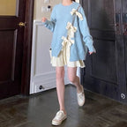 Blue Sweet Bow Sweater