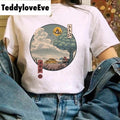 Cute Anime Japanese Cartoon Print Graphic Casual Short Sleeve T-Shirt
