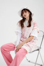 Pink Anime Japanese Sweater Vest