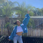3D Blue Cloud Crochet Cardigan Sweater