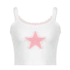 Pink Star Lace Trim Camisole
