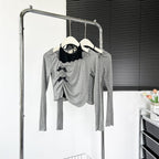 2PCS Halter Top + Long Sleeve Crop Top