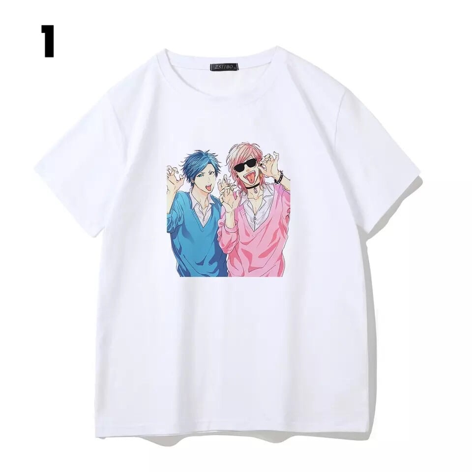 Anime Cartoon Yaoi Causal Short Sleeve Shirt
