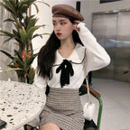 Bow Peterpan Collar Knit Sweater