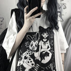 Anime Girl Doll Print Short Sleeve T-shirt