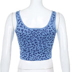 Cute Leopard Print 90s Goth Tank Crop Top Camisole Shirt Tee T-shirt E-Girl Kawaii Korean Japanese Harajuku Chinese Retro Streetwear Aesthetic