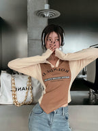 Y2K Collar Long Sleeve Shirt