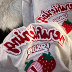 Strawberry Embroidery Short Sleeve T-shirt
