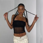 Black Mesh Tube Top