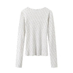 White Floral Long Sleeve Shirt