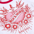 Cute Retro Rock Heart Aesthetic Print Crop Top Long Sleeve Shirt Tee T-shirt Punk Goth Summer Casual E-Girl Kawaii Korean Japanese Harajuku Streetwear