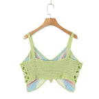 Butterfly Knit Crochet Top