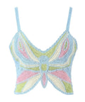 Butterfly Knit Crochet Top