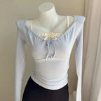 Sweet Bow Tie Crop Top