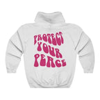 Peace Graphic Print Oversized Hoodie
