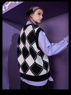 Japanese Anime Argyle Sweater Vest