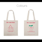 Cute Strawberry Cherry Print Canvas Tote Bag Eco Shopping Shoulder Bag Aesthetic Casual Summer E-Girl Kawaii Korean Japanese Harajuku