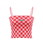 Red & Pink Checkered Tank Top