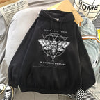Vintage Devil Triangle Horn Loose Sweater Sweatshirt Long Sleeve Pullover Jumper Winter Goth Punk E-Girl Kawaii Korean Japanese Harajuku Streetwear