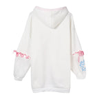 Cute Rabbit Evil Pentagon Lace Up Long Sleeve Hoodie Oversize Sweater Sweatshirt Pullover Jumper E-Girl Kawaii Korean Japanese Harajuku Streetwear