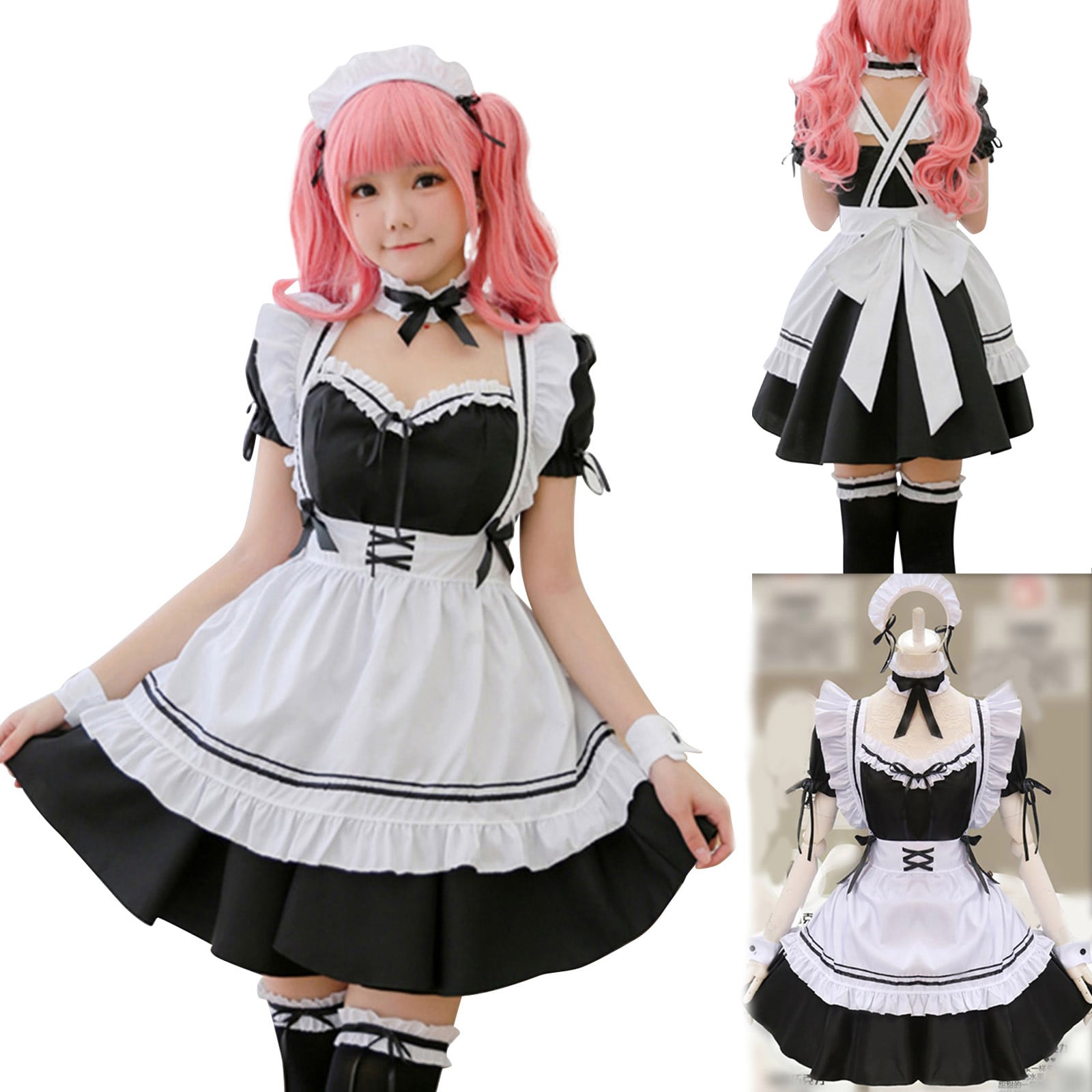 Japanese Maid Dress Costume Set
