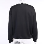Black Ouija Board Magic Witch Oversized Sweatshirt Sweater Long Sleeve Pullover Jumper Goth Casual E-Girl Kawaii Korean Japanese Harajuku Streetwear