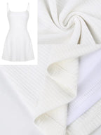 White Spaghetti Strap Mini Dress