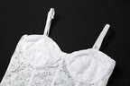 Cute Sexy Floral Lace Corset Camisole Tank Crop Top Sleeveless Shirt Bodycon Goth Punk Summer Casual E-Girl Kawaii Korean Japanese Harajuku Streetwear
