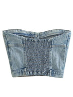 Blue Denim Tube Top