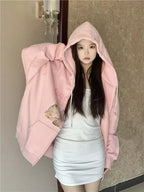 Kitten Print Zip Up Jacket