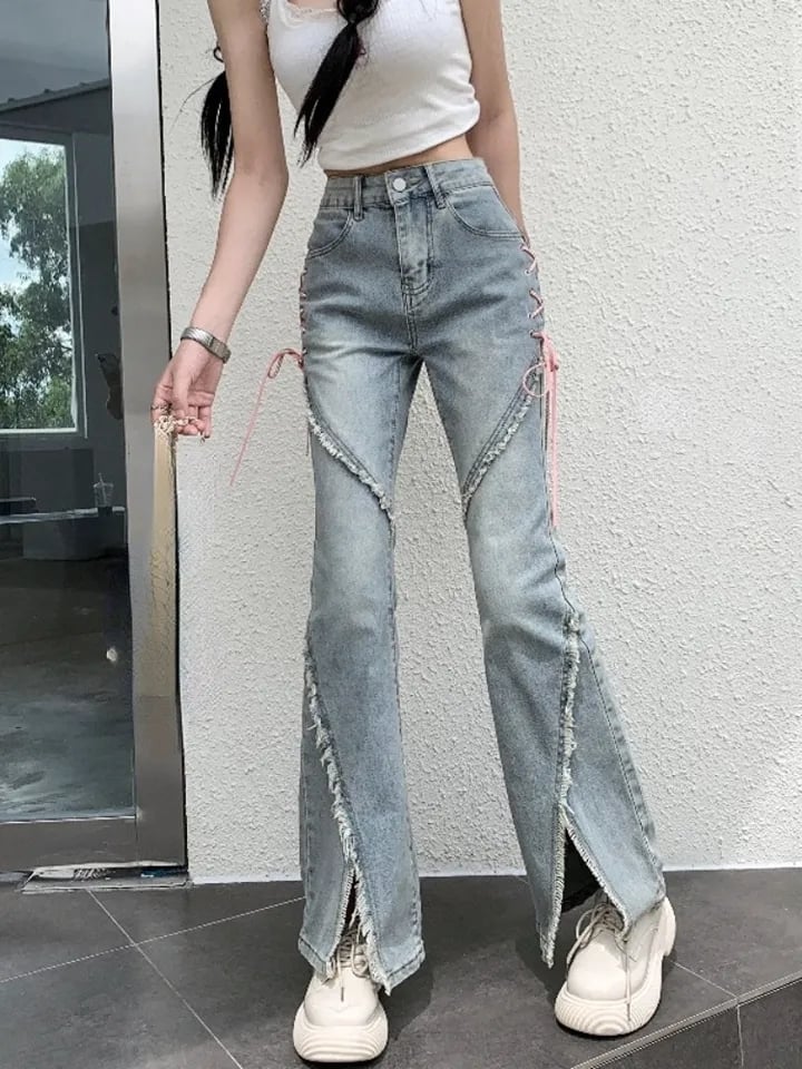 Sweet French High Waist Flare Pants